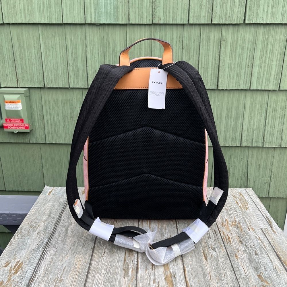Coach Taylor Small Backpack In Signature Canvas With Charms Bag Powder Pink - Picture 6 of 10